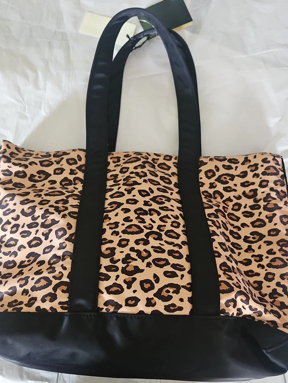 Lauren Ralph Lauren Leopard-Print Tote in Tan and Black